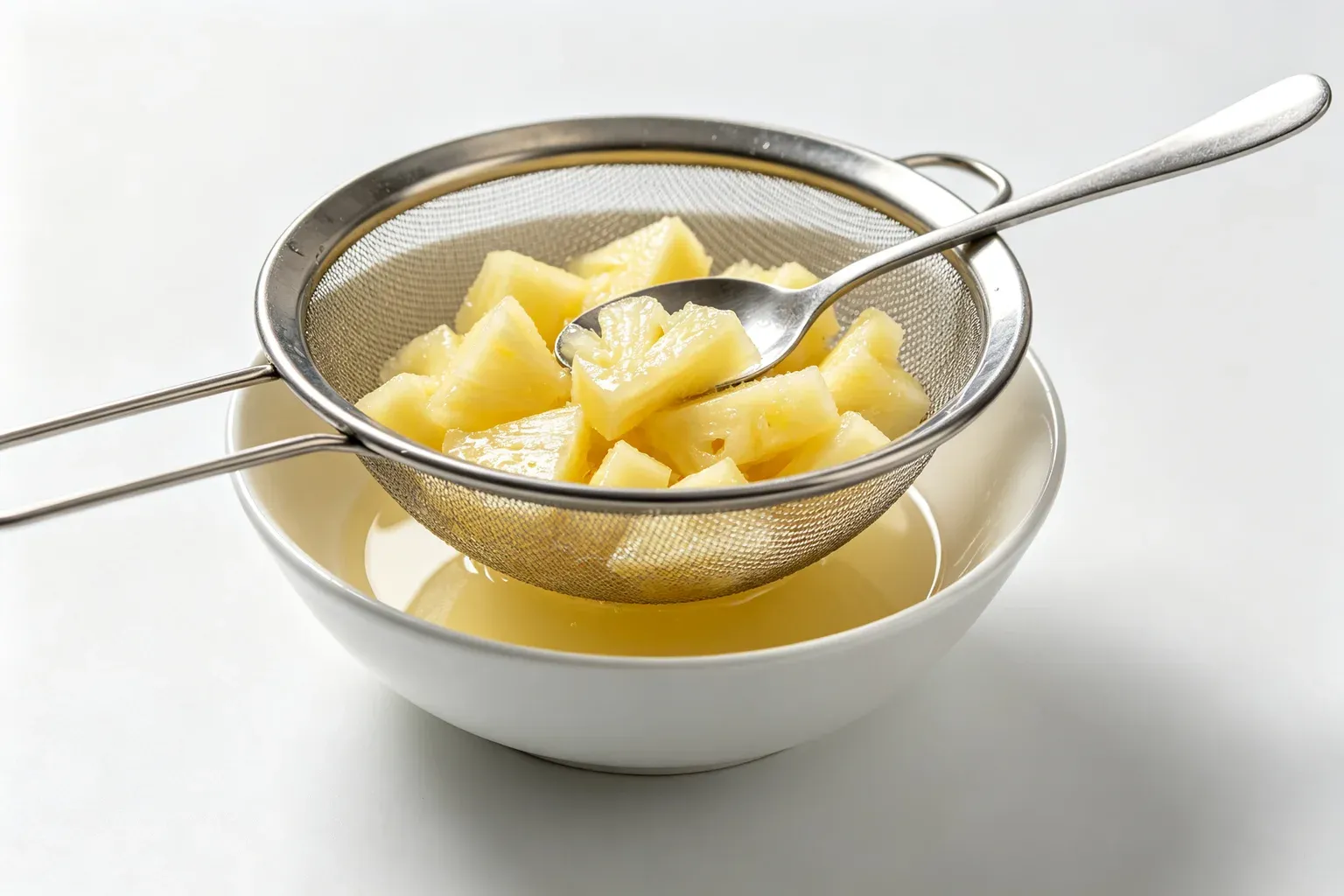 Drain and Rinse Syrup-Packed Pineapple Before Serving